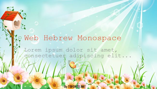 Web Hebrew Monospace example